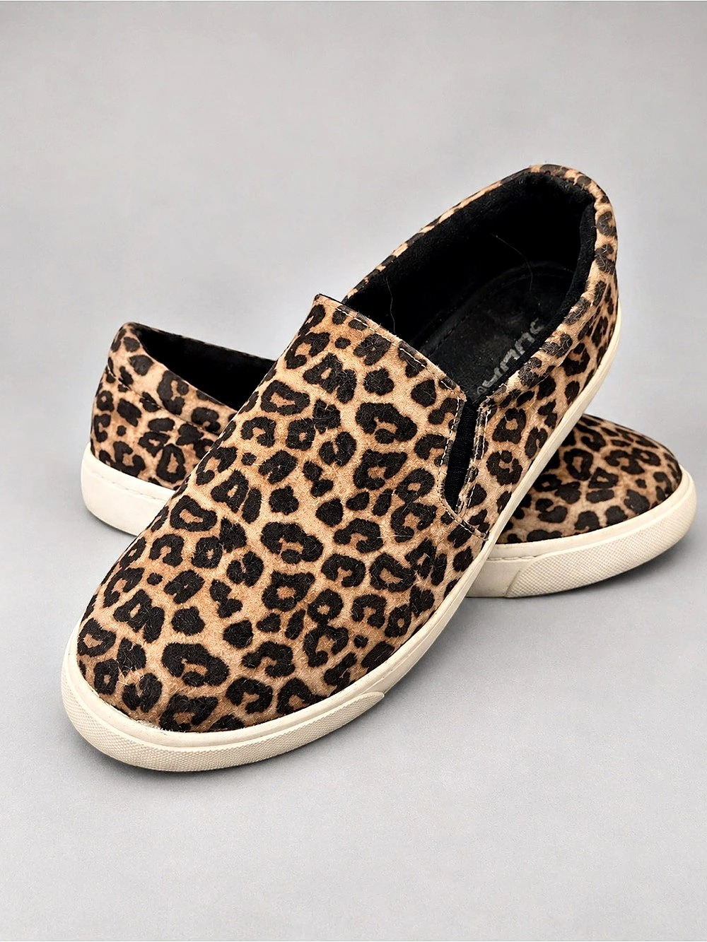SODA Leopard Print Slip-On Sneaker Brown & Black - Picture 1 of 3